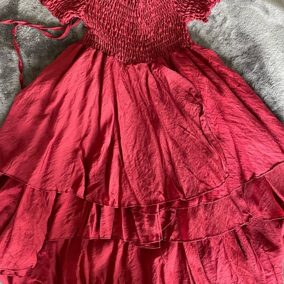 Mommy and me brand new burgundy dresses, size S adult and 9-12M kids - Picture 2 of 4